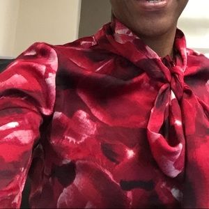 Fancy dress blouse with front tie.